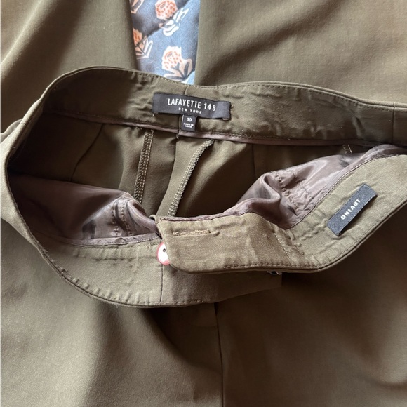 Lafayette 148 Olive Green Tailored Pants 💚✨ Size 10 (Fits Smaller) | NWOT - Picture 9 of 10